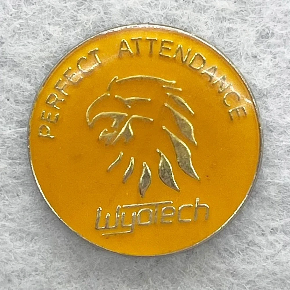 🔮‎ 5/$25 Vintage WyoTech Perfect Attendance Pin
